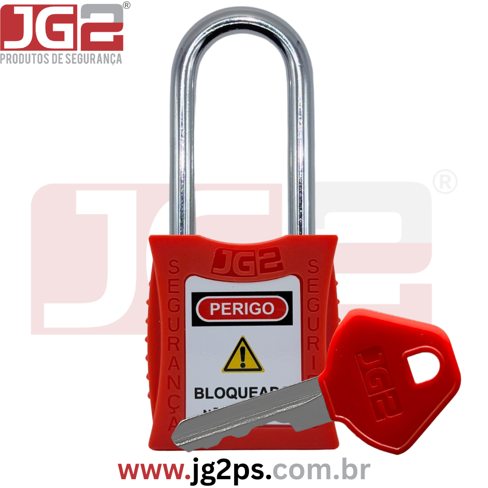 Cadeado de Bloqueio com Haste em Aço Cromado Ø6,3 mm x 50 mm (2")