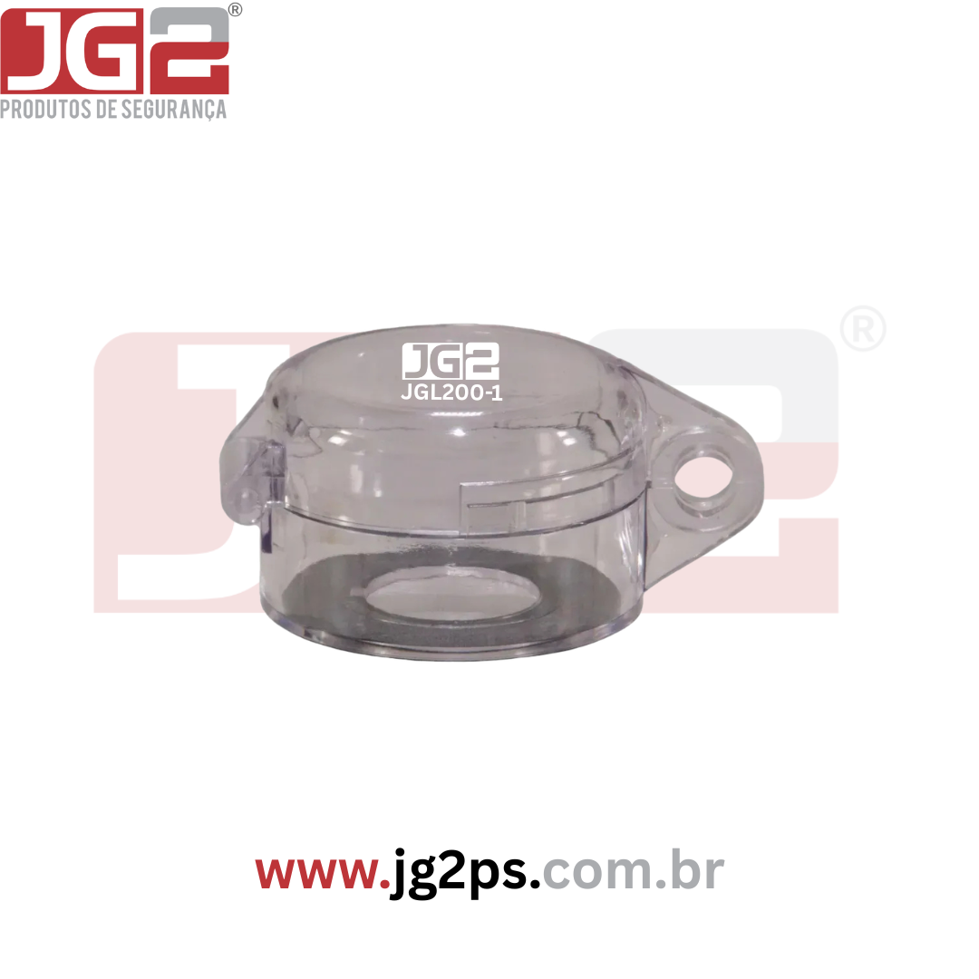 Dispositivo de Bloqueio para Botões e Chaves Seletoras Ø22mm em Acrílico Transparente JGL200-1