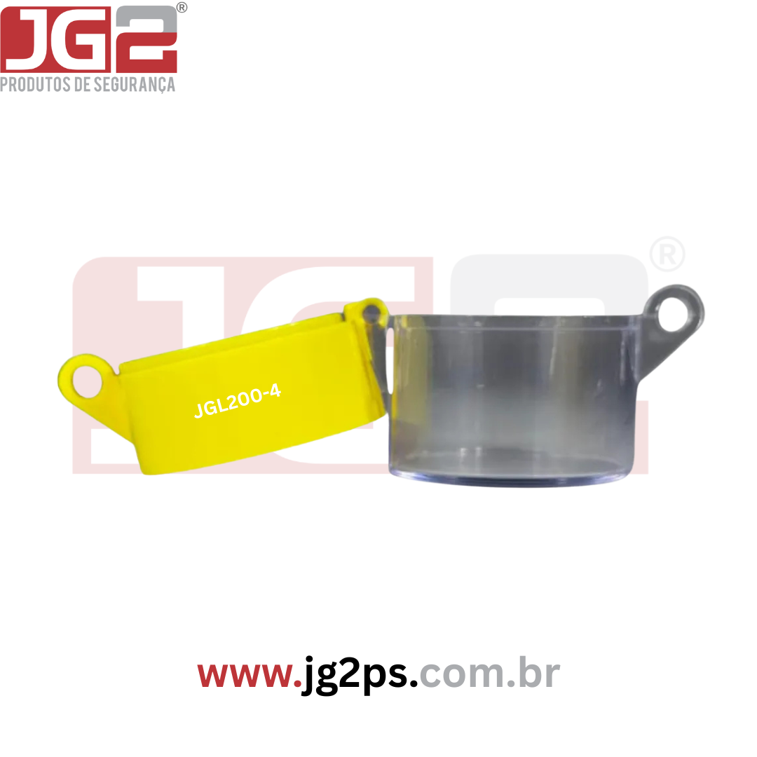 Dispositivo de Bloqueio para Botões e Chaves Seletoras Ø22mm com Tampa Acrílica Transparente JGL200-4