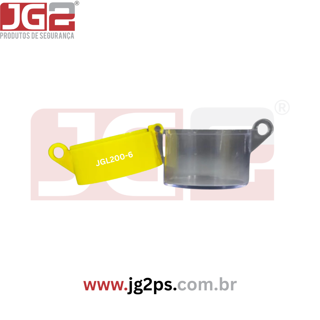 Dispositivo de Bloqueio para Botões e Chaves Seletoras Ø30mm com Tampa Acrílica Transparente JGL200-6