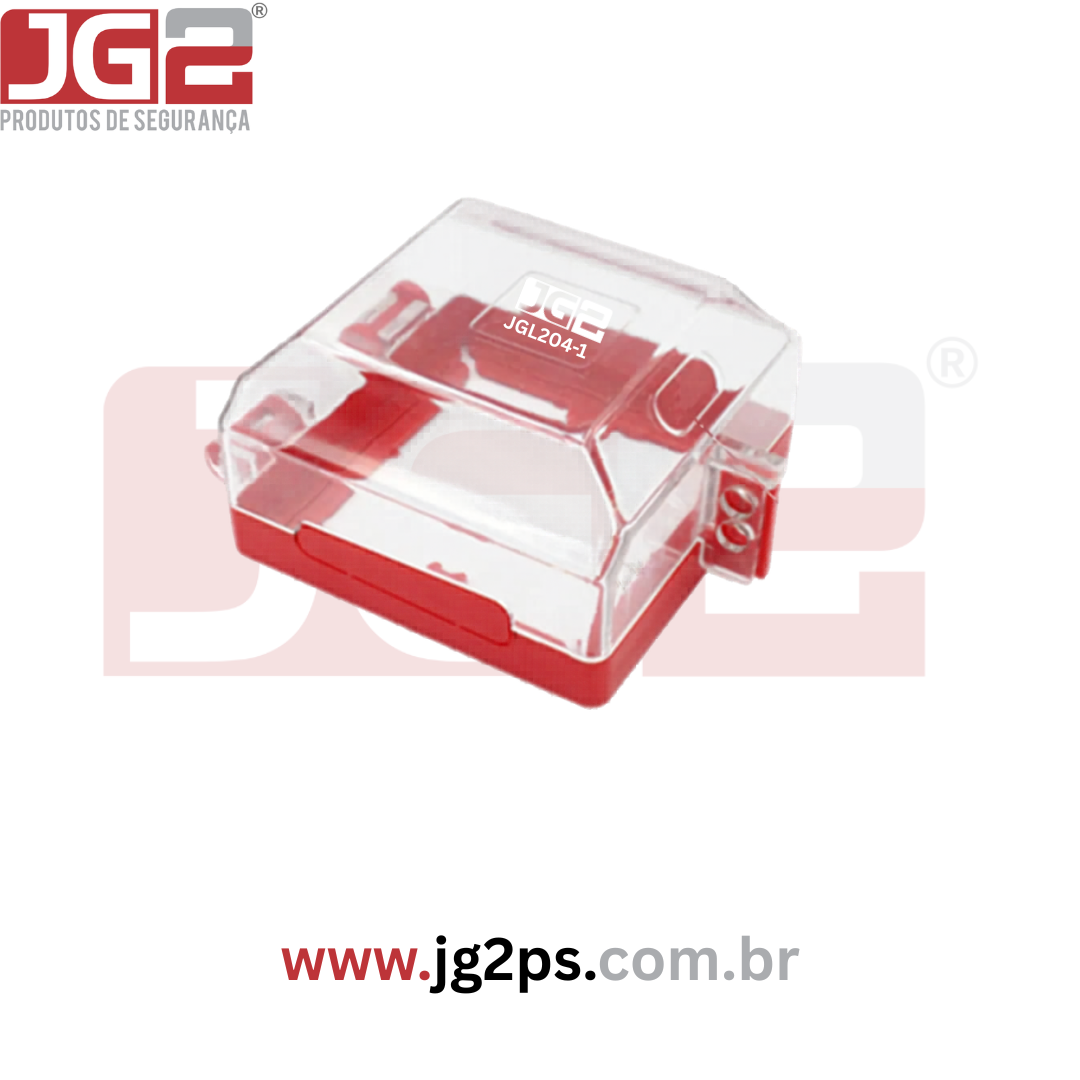 Dispositivo de Bloqueio com Tampa em Acrílico Transparente para Botões, Chaves Seletoras e Painéis – 80 x 80 mm JGL204-1