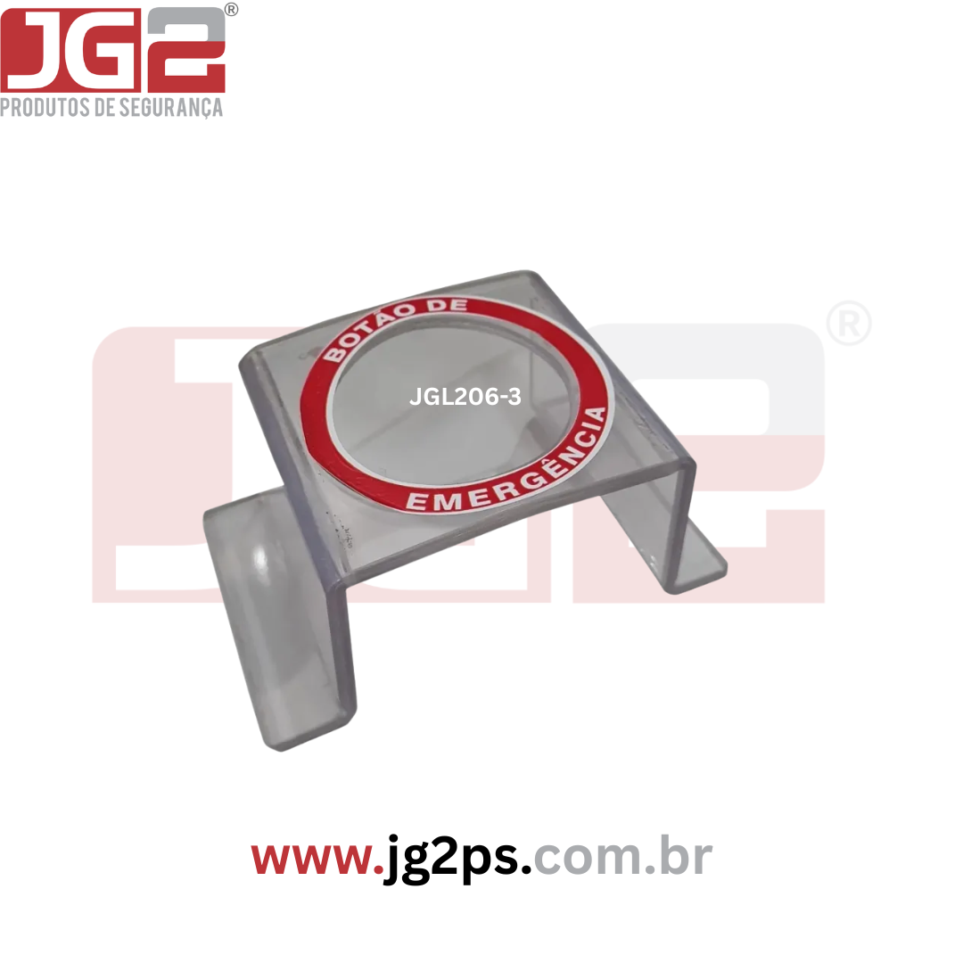 Dispositivo Anti-Esbarro para Botão Emergencial em Policarbonato de Ø22mm JGL206-3