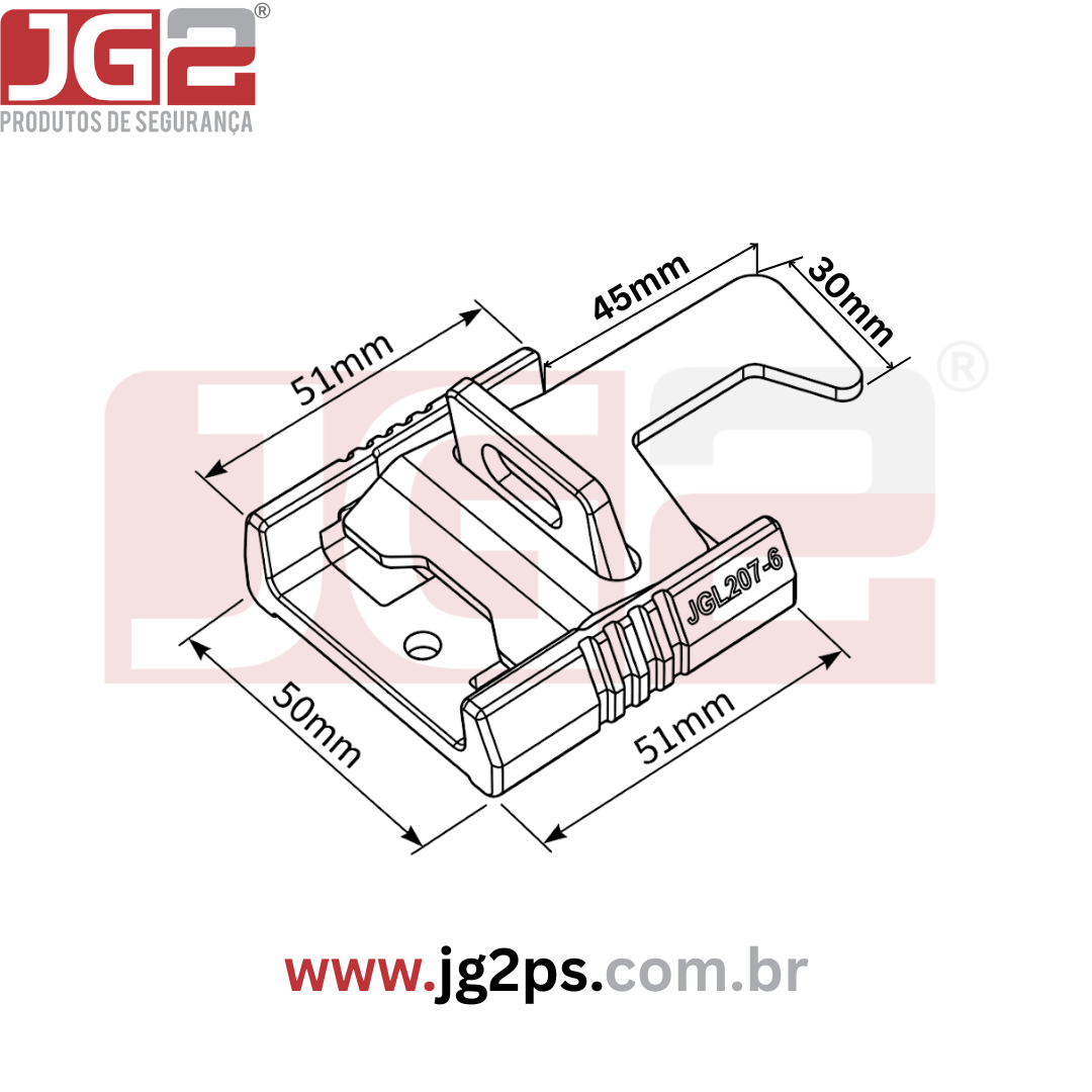 Dispositivo de Bloqueio Multiuso para Chave Seletora – Haste em Aço JGL207-6