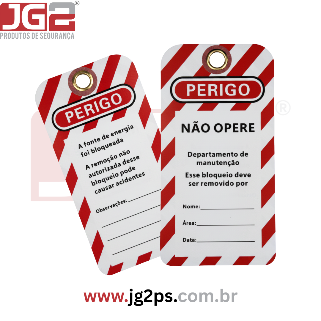 Etiqueta de Bloqueio "Não Opere" 140 x 75 mm em PVC Flexível de 0,5 mm JGL600-1
