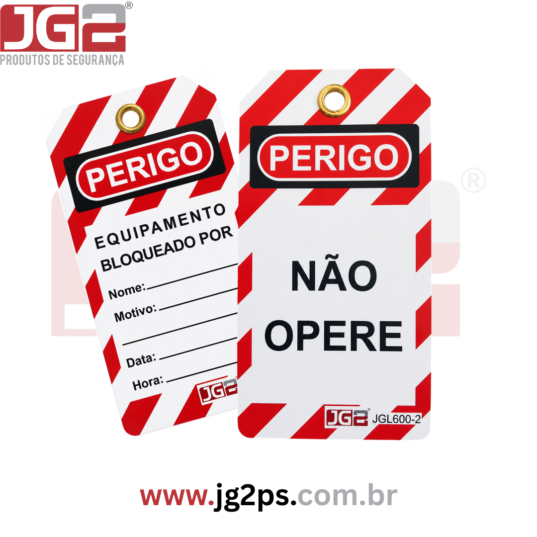 Etiqueta de Bloqueio "Não Opere" 140 x 75 mm em PVC Flexível de 0,5 mm JGL600-2