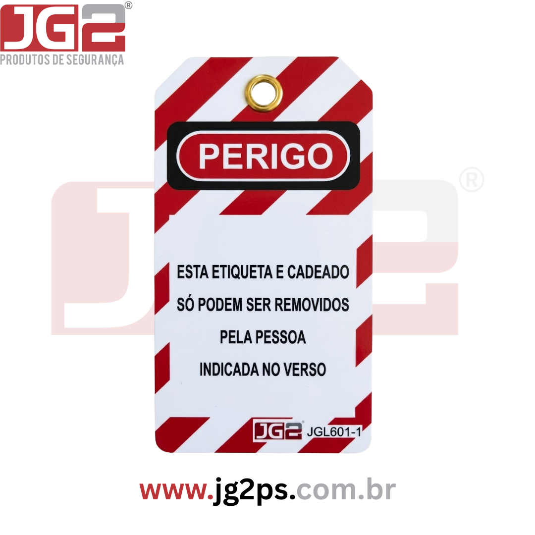 Etiqueta de Bloqueio Autolaminável "Não Ligue" com Foto 140 x 75 mm PVC Flexível de 0,5 mm JGL601-1